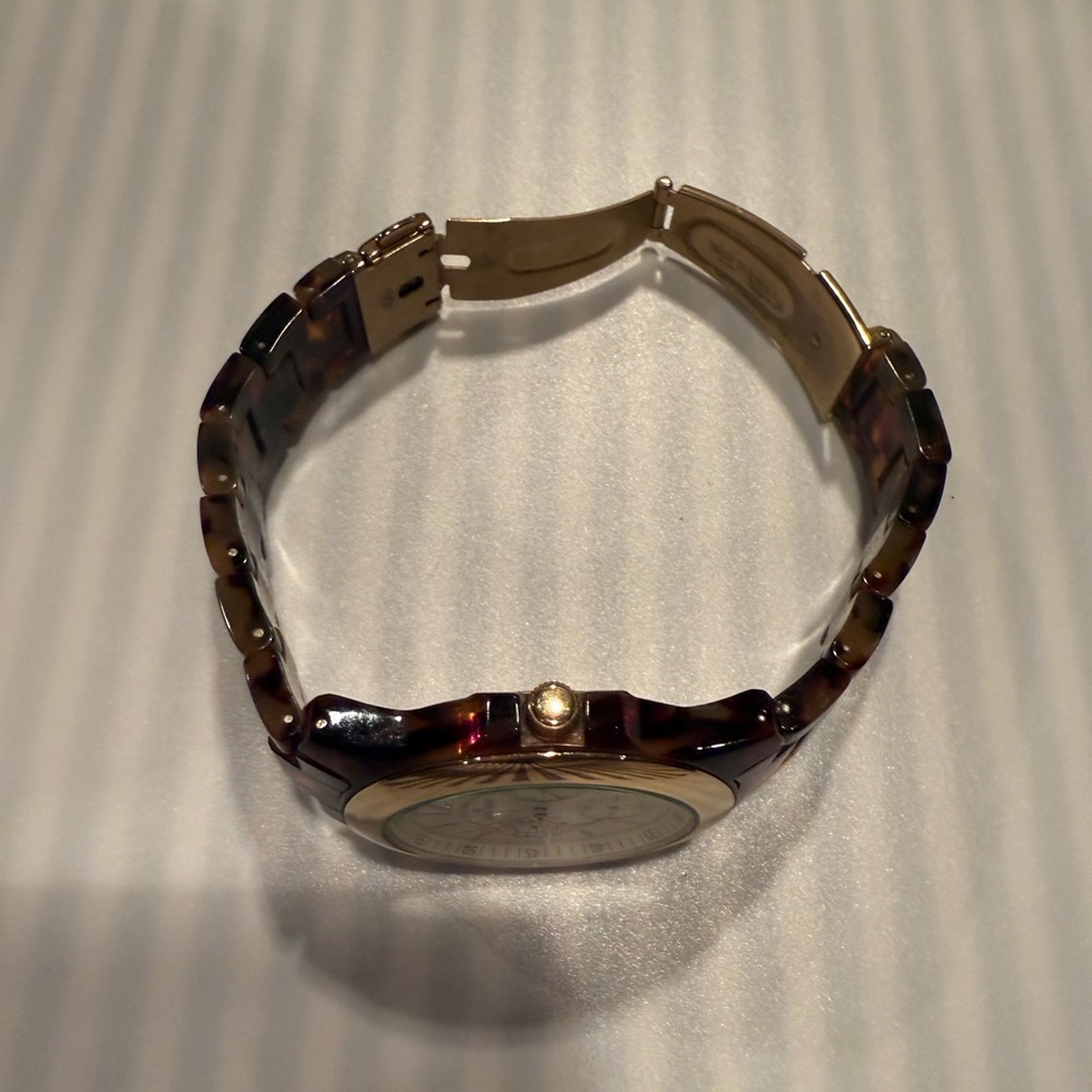 Anne Klein Leopard Ladies Two Tone Wrist Watch 40mm - Picture 4 of 5